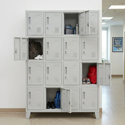 Locker Metálico 4 cuerpos 16 puertas