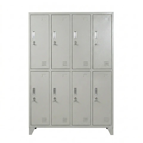 Locker Metálico 4 cuerpos 8 puertas