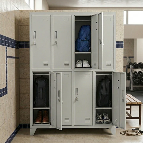 Locker Metálico 4 cuerpos 8 puertas