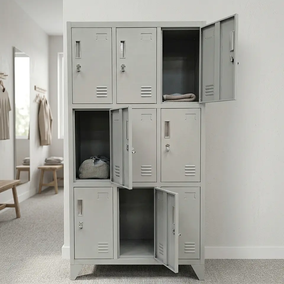Locker Metálico 3 cuerpos 9 puertas 4