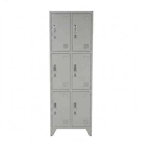 Locker Metálico 2 cuerpos 6 puertas