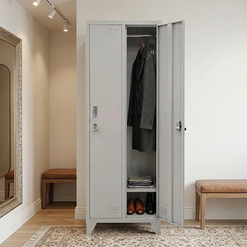 Locker Metálico 2 cuerpos 2 puertas