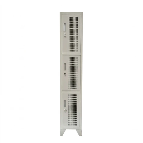 Locker Metálico puerta malla 1 cuerpo 3 puertas