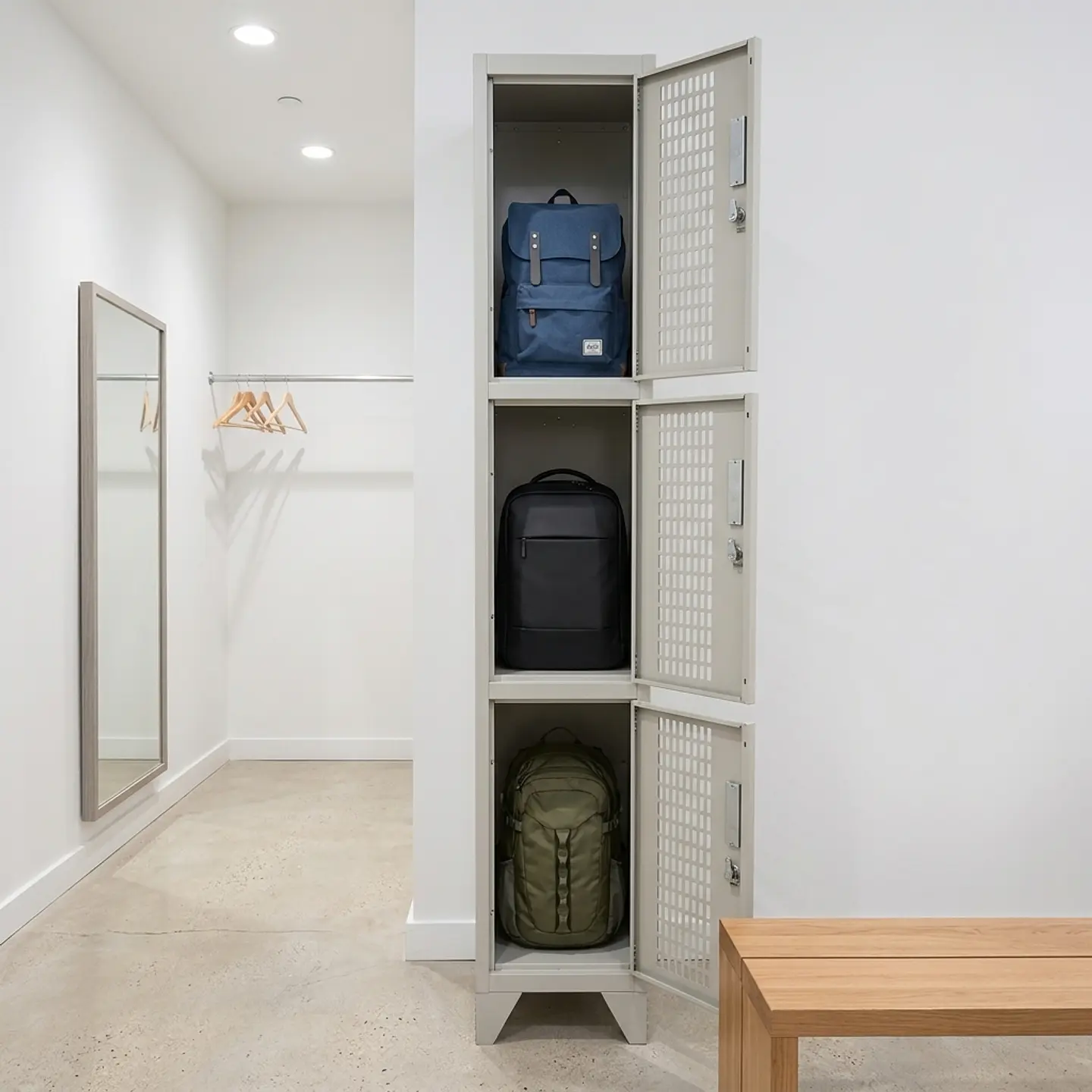 Locker Metálico puerta malla 1 cuerpo 3 puertas 3