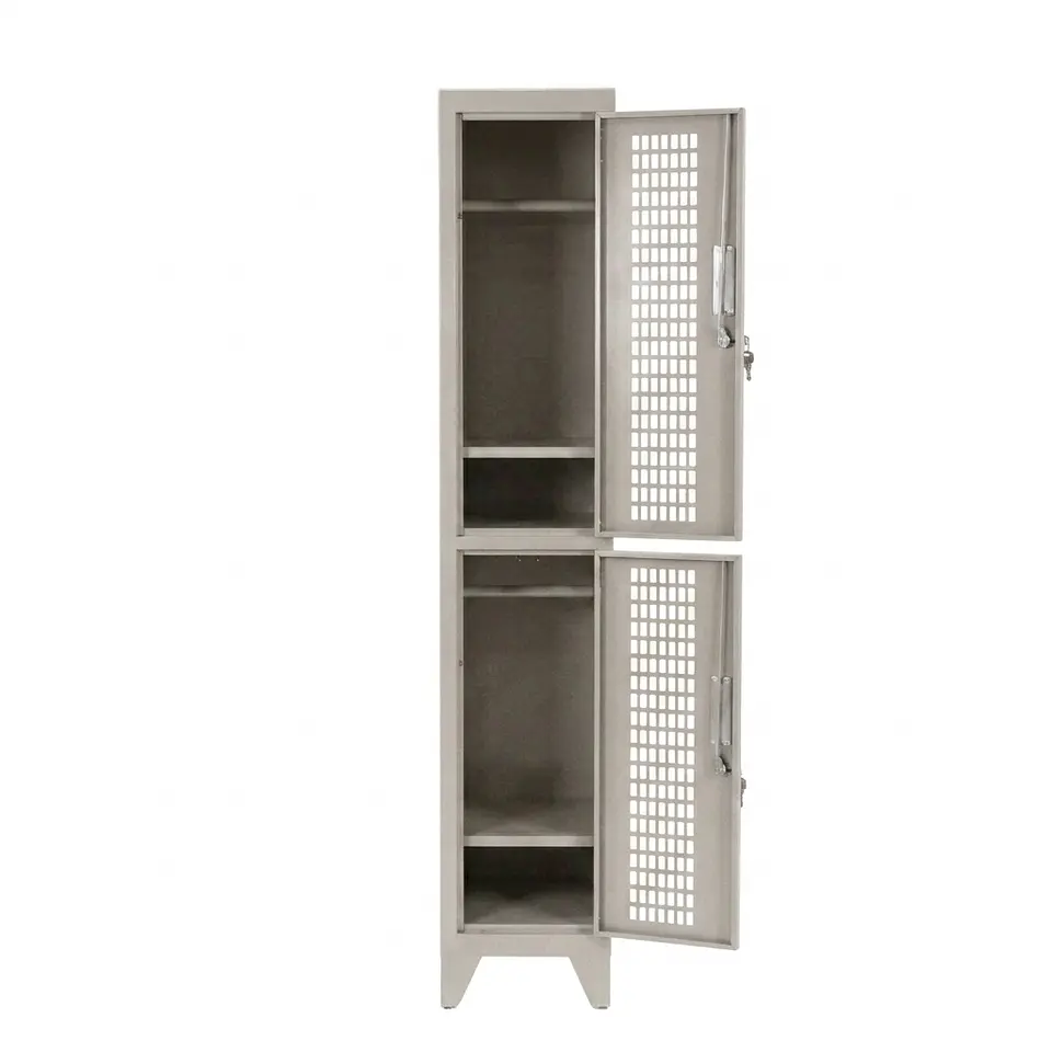 Locker Metálico puerta malla 1 cuerpo 2 puertas 3