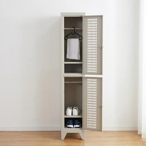 Locker Metálico puerta malla 1 cuerpo 2 puertas
