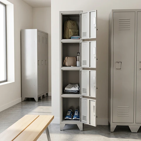 Locker Metálico 1 cuerpo 4 puertas