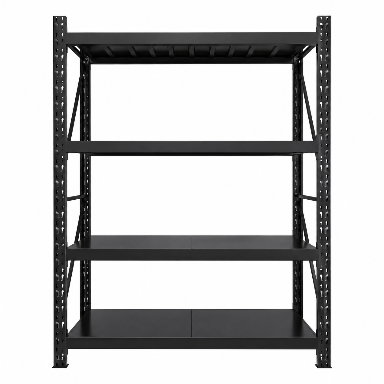 Rack Estante Metálico 200x50x200 - 600kg - Negro