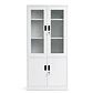 Estante Metálico Vitrina Blanca 185x87x40 cm - 4 Puertas - Miniatura 1
