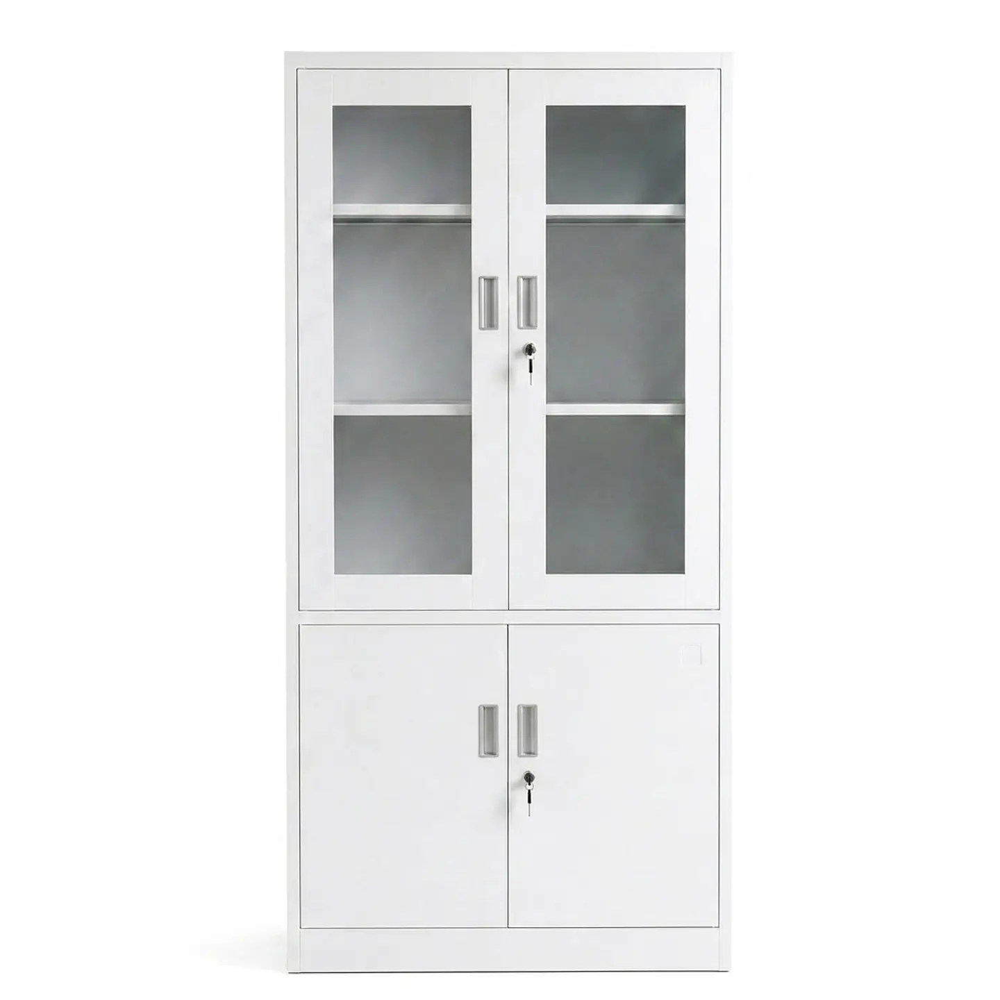 Estante Metálico Vitrina Blanca 185x87x40 cm - 4 Puertas 1