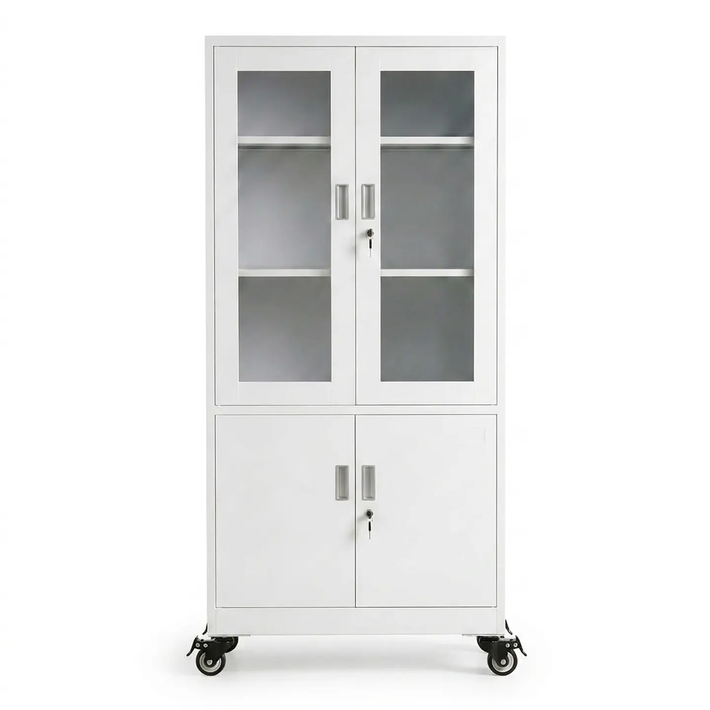 Estante Metálico Vitrina Blanca 185x87x40 cm - 4 Puertas 4