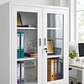 Estante Metálico Vitrina Blanca 185x87x40 cm - 4 Puertas - Miniatura 6