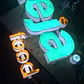 LETRAS VOLUMÉTRICAS CON BASE PLASTICA DE 20 CM DE ALTO - Miniatura 6