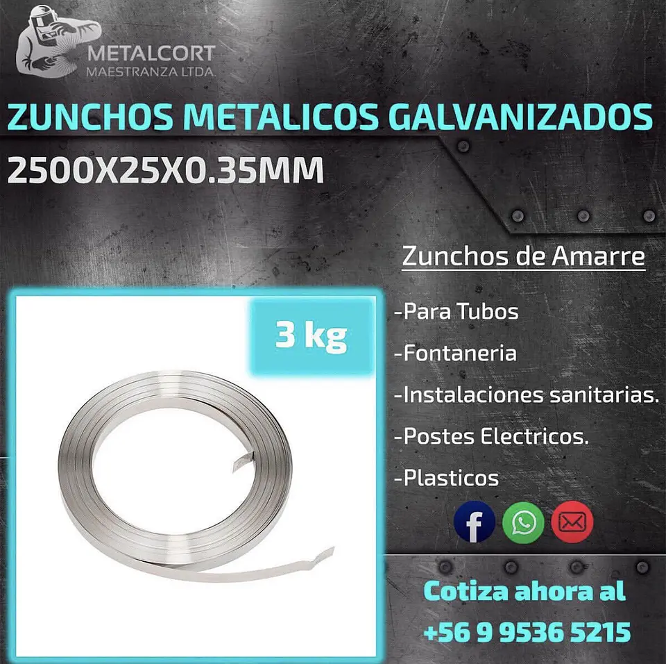 Rollo Zuncho Galvanizado 3kg 45Metros 1