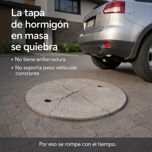 Tapa Camara Alcantarillado D=60cm Resiste 12.5ton Con Anillo 2