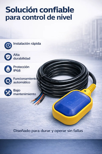 Flotador Sensor Interruptor De Nivel Edr 220v   -  Cable 5m 4