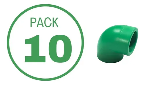 Pack 10 Unidades Codo Ppr 90 ° X 25 Mm Termofusion 1