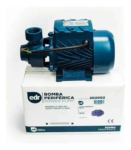 Bomba De Agua Periferica 0.5hp 1 X 1 Qb60 Monofásica 3