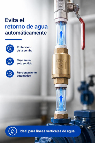 Válvula Retención Vertical 1 Anti Retorno Para Agua 2