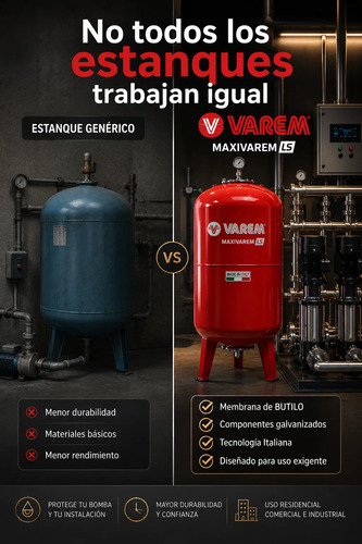 Estanque Hidroneumatico Varem 100 L - Vertical -10 Bar 3