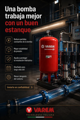 Estanque Hidroneumatico Varem 100 L - Vertical -10 Bar 4