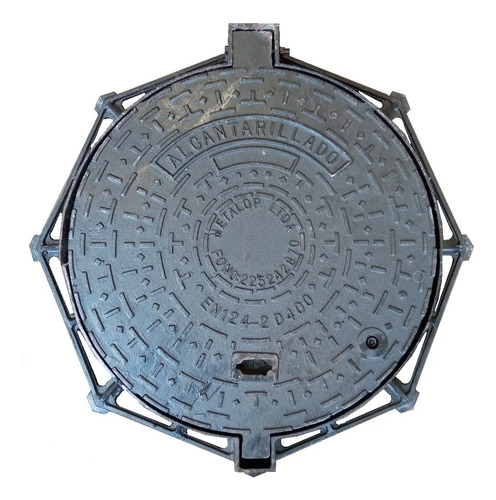 Tapa Alcantarillado Fierro Dúctil Clase D400 Nch 2080 2