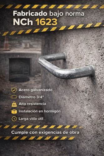 Escalin Galvanizado 3/4 (pack De 5 Unidades)-  Nch 1623  4