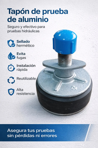 Tapón De Prueba Alcantarillado 4 Pulgadas - Aluminio  2