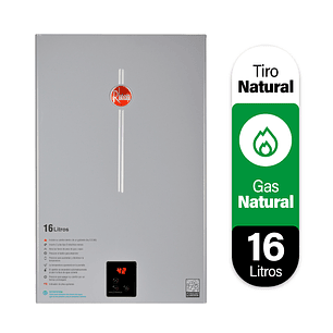 Calefont 16 litros Gas natural Tiro natural Rheem