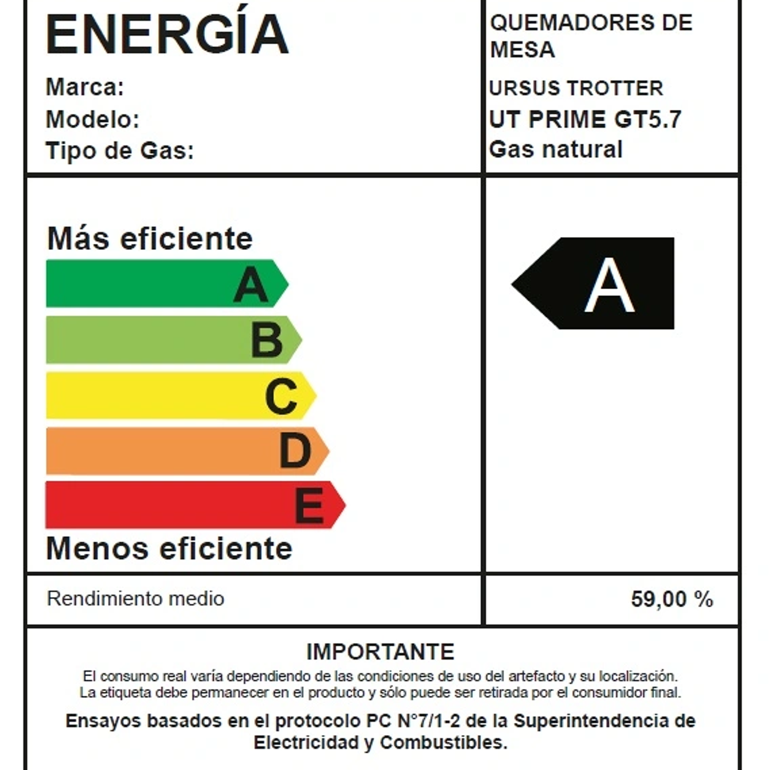 ENCIMERA UT PRIME GT5.7 GN 3