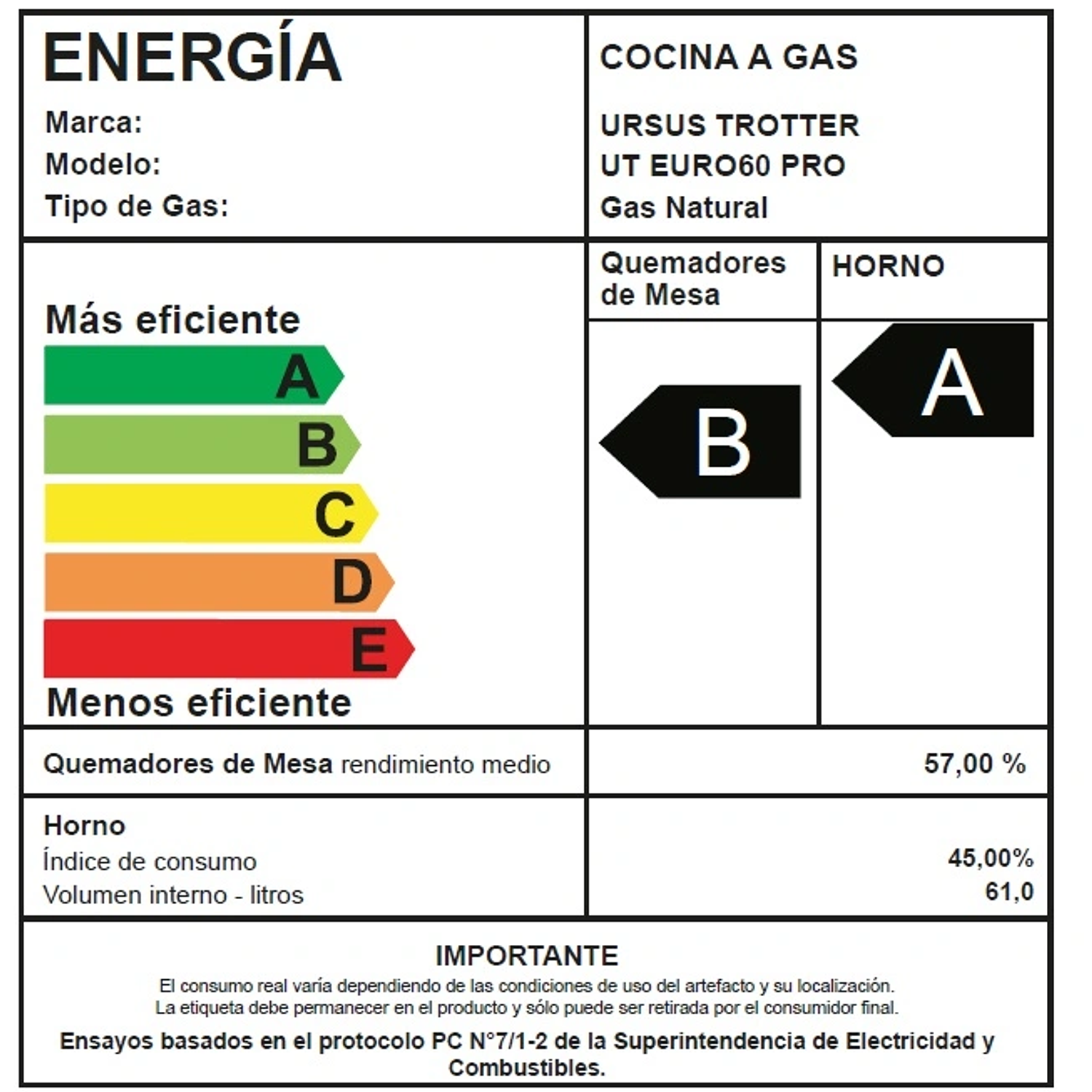 COCINA UT EURO 60 PRO GN 4