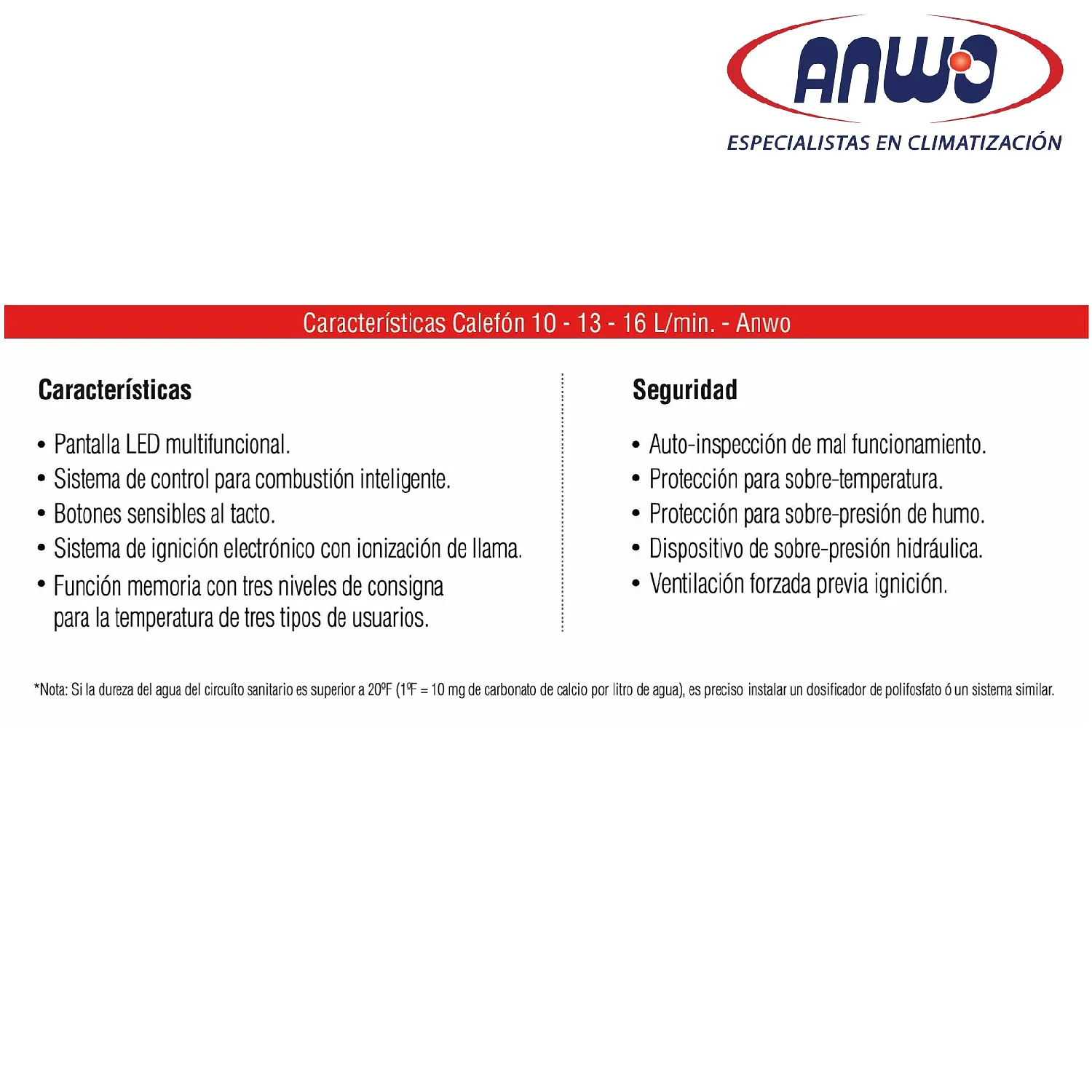 Calefont TF 13 Lts GN 7