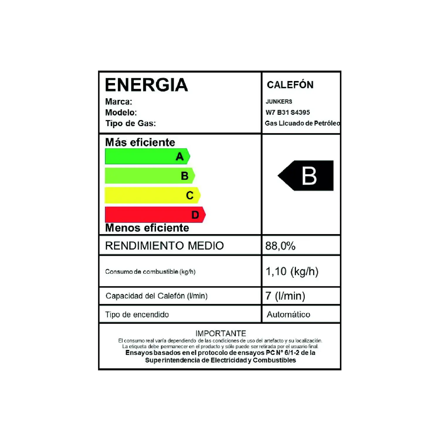 Calefón ionizado 7 litros gas natural HydroBase 9