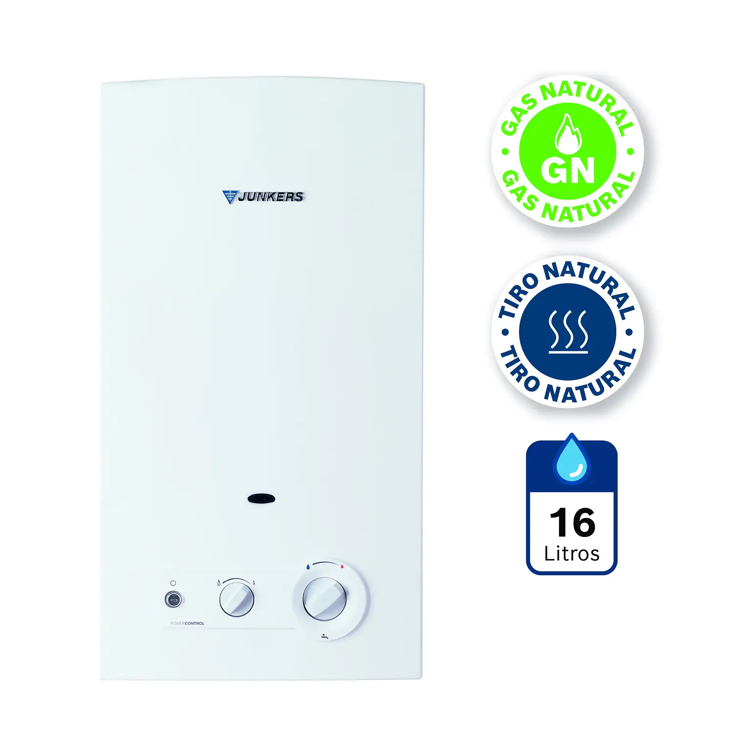 Calefón ionizado 16 litros gas natural WR16-2 B23 2