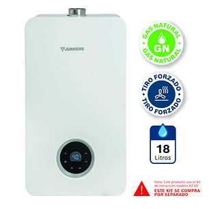 Calefón tiro forzado 18 litros gas natural WTD18- KME 23