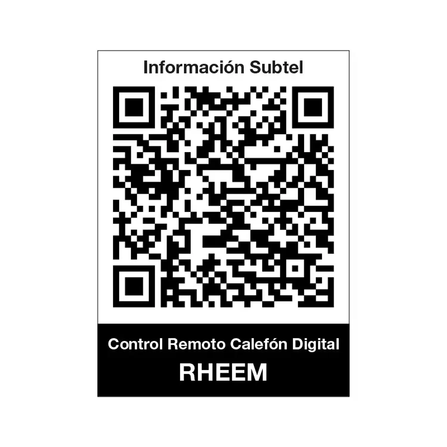Control de t° digital con usb Rheem 5