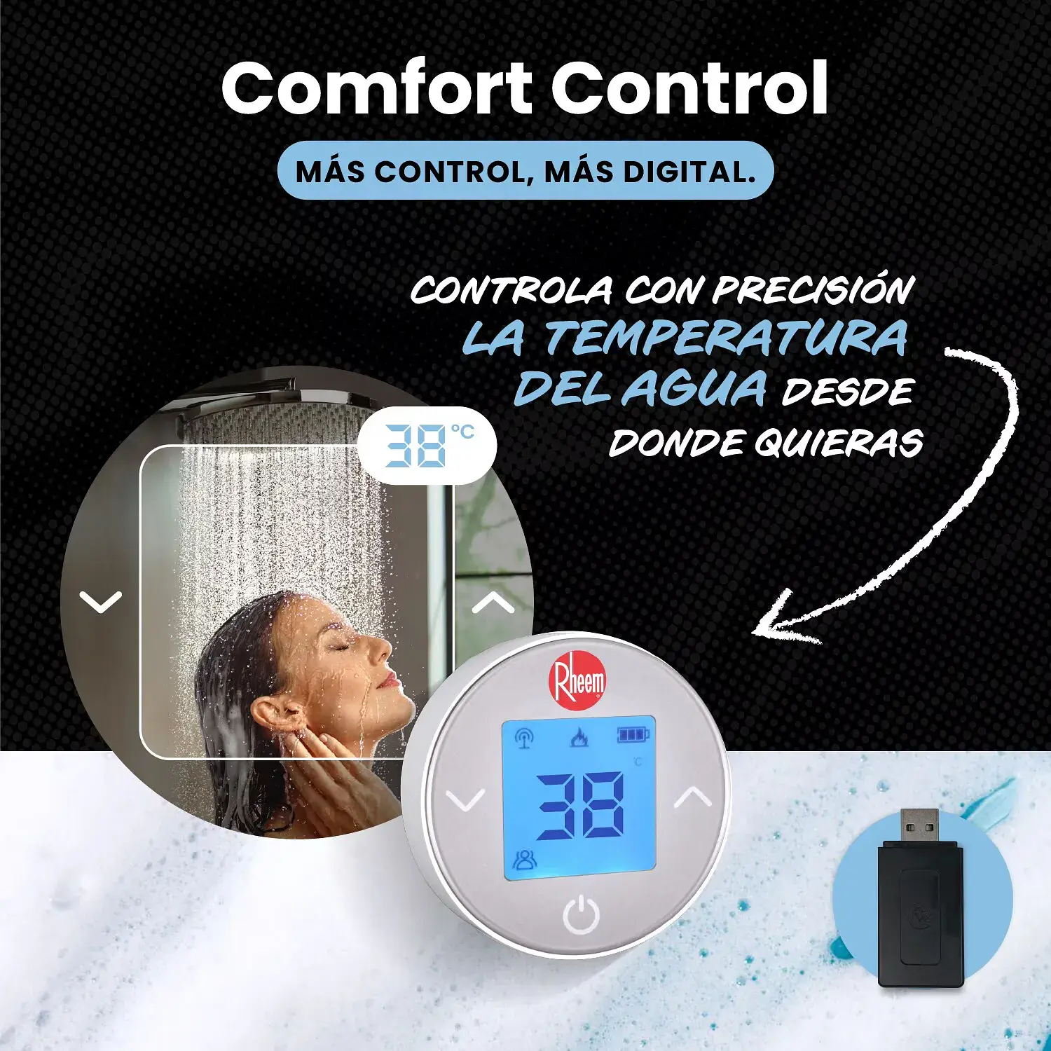 Control de t° digital con usb Rheem 7