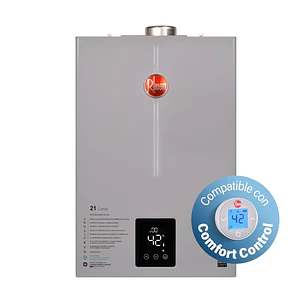 Calefon 21 Litros Gas Natural Tiro Forzado con Control Rheem