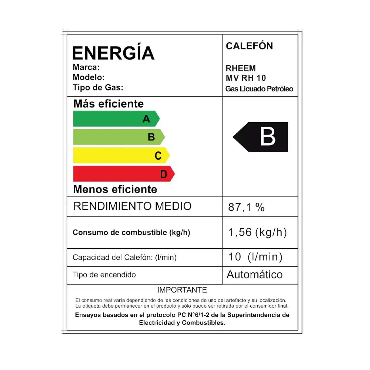 Calefont 10 Litros Tiro Natural Rheem  7