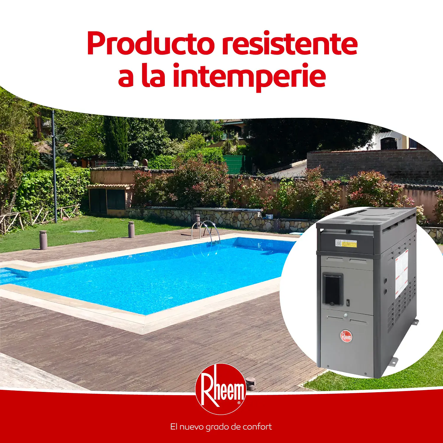 Calentador de piscina a gas M156 Gas natural Rheem 4