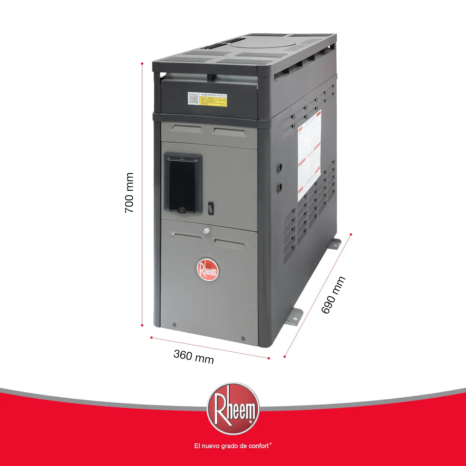 Calentador de piscina a gas M156 Gas natural Rheem 6