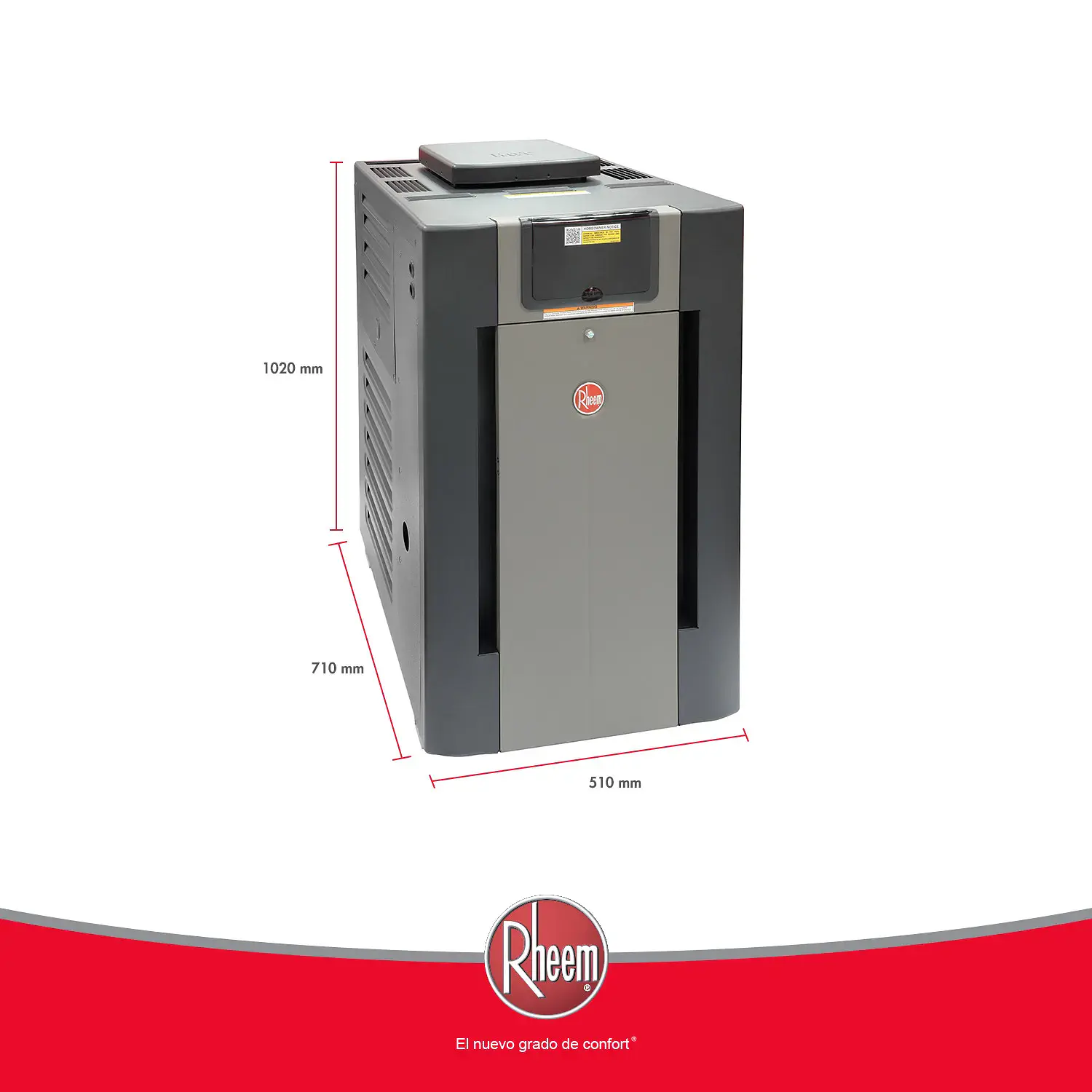 Calentador de piscina a gas M266 Gas natural Rheem 5