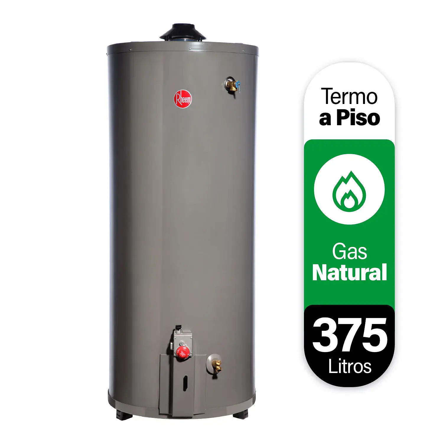 Termo a gas 375 litros Gas natural Rheem 1