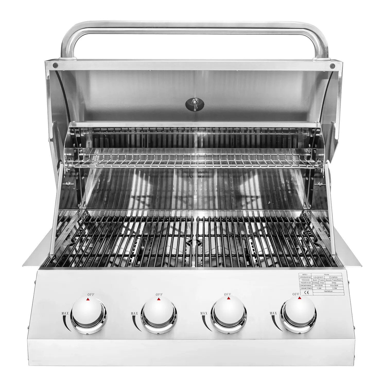 Parrilla a gas empotrada de 4 quemadores 1