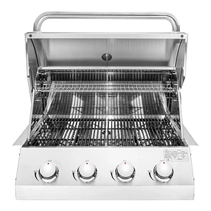 Parrilla a gas empotrada de 4 quemadores