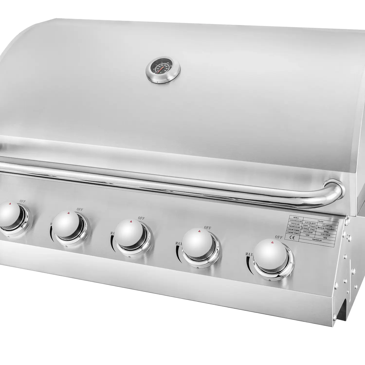 Parrilla a gas empotrada de 5 quemadores 3