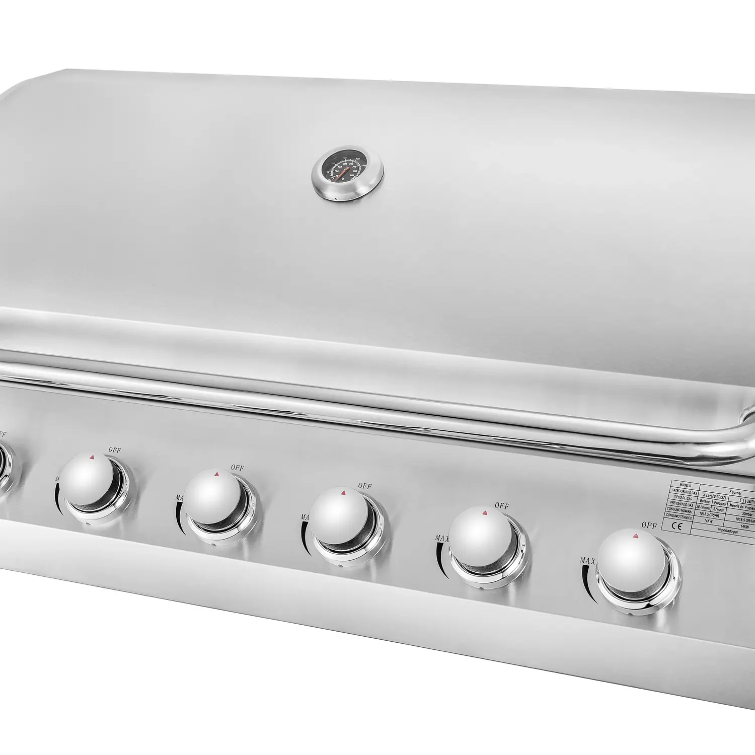 Parrilla a gas empotrada de 6 quemadores 3