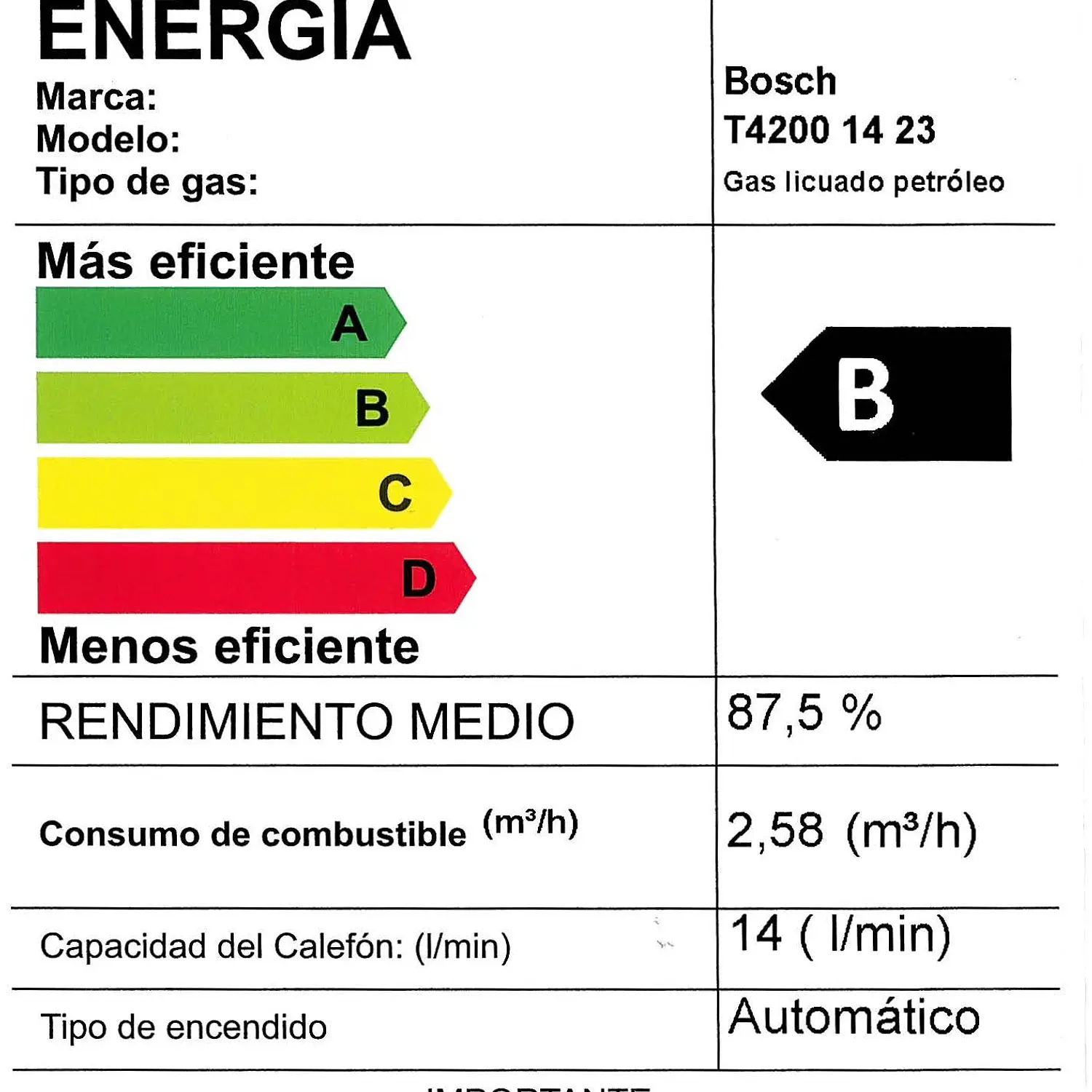 Calefón ionizado 14 litros gas natural Therm 4200  9