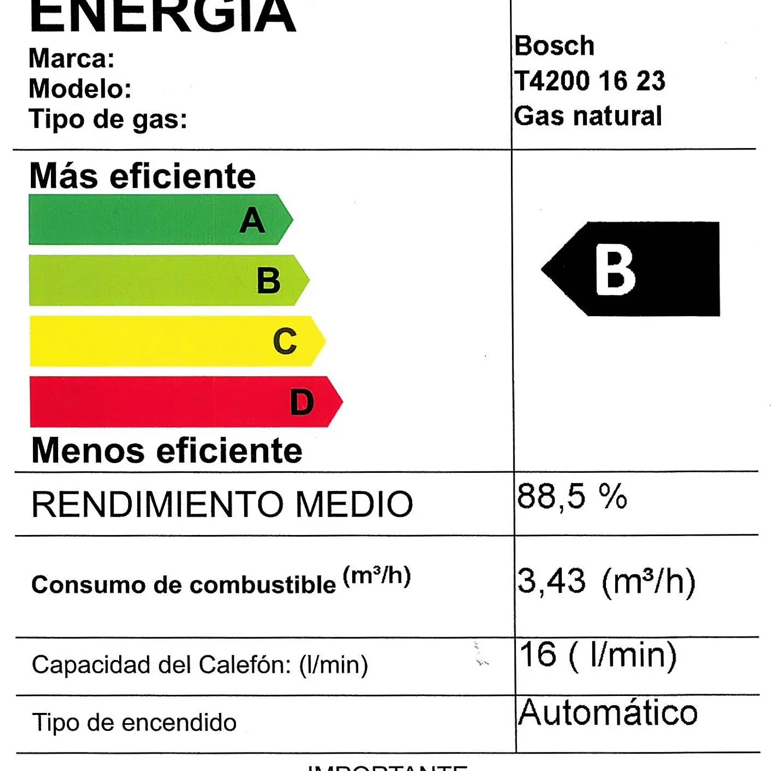 Calefón ionizado 16 litros gas natural Therm 4200  9
