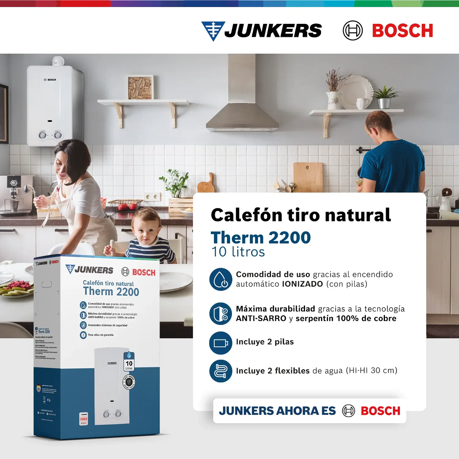 Calefón ionizado 10 litros gas natural Therm 2200   4